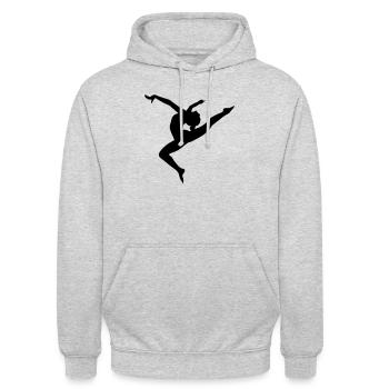Ballerina - Unisex Hoodie - Hellgrau meliert - Vorne - Alina (178cm) & Michal (187cm)