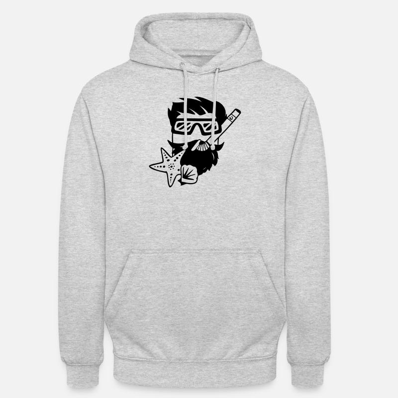 Snorkeler Cube - Sweat-shirt à capuche unisexe - gris clair chiné