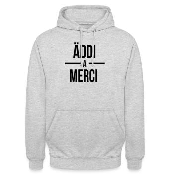 addi2 - Unisex Hoodie - Hellgrau meliert - Vorne - Alina (178cm) & Michal (187cm)