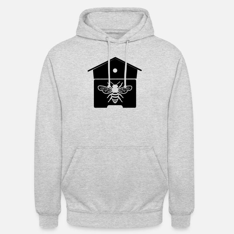 Bienenhaus oder Bienennest - Unisex Hoodie - Hellgrau meliert