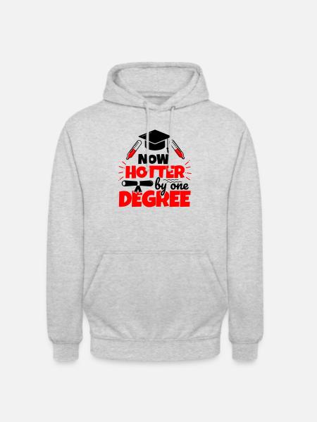 Abschluss Geschenk Schulabschluss Studium - Unisex Hoodie - Hellgrau meliert