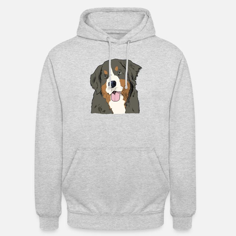 Bouvier bernois - Sweat-shirt à capuche unisexe - gris clair chiné