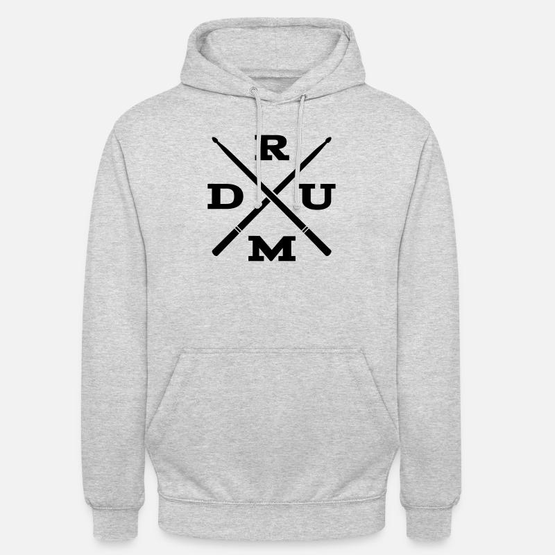 Drum Cross Drummer Drums - Unisex Hoodie - light heather grey