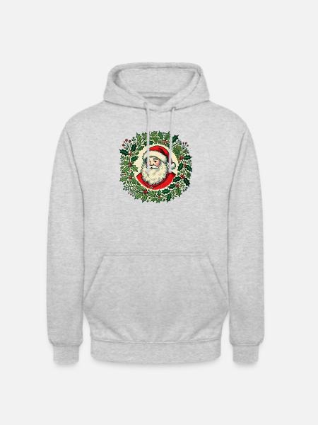 Weihnachtsmann - Unisex Hoodie - Hellgrau meliert