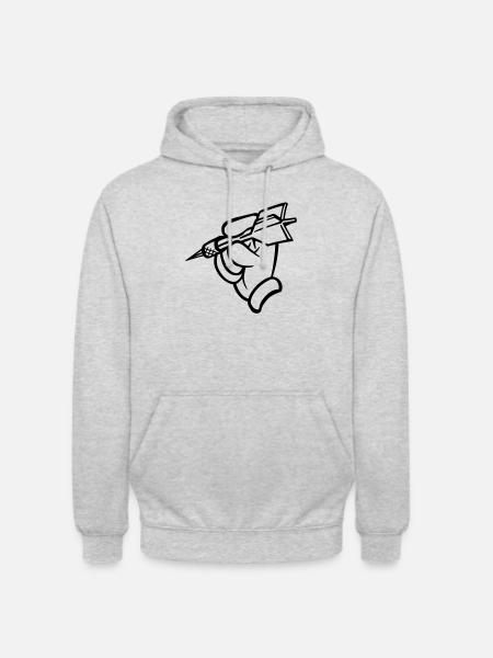 Dart - Unisex Hoodie - Hellgrau meliert