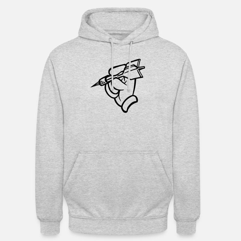 Dart - Unisex Hoodie - Hellgrau meliert