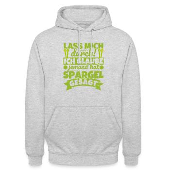 Spargel Geschenke lustig Spargelliebhaber - Unisex Hoodie - Hellgrau meliert - Vorne - Alina (178cm) & Michal (187cm)
