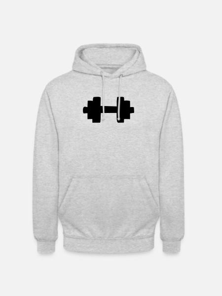dumbbell - Unisex Hoodie - light heather grey