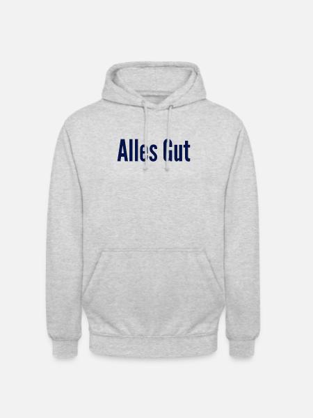 alles gut - Unisex Hoodie - Hellgrau meliert