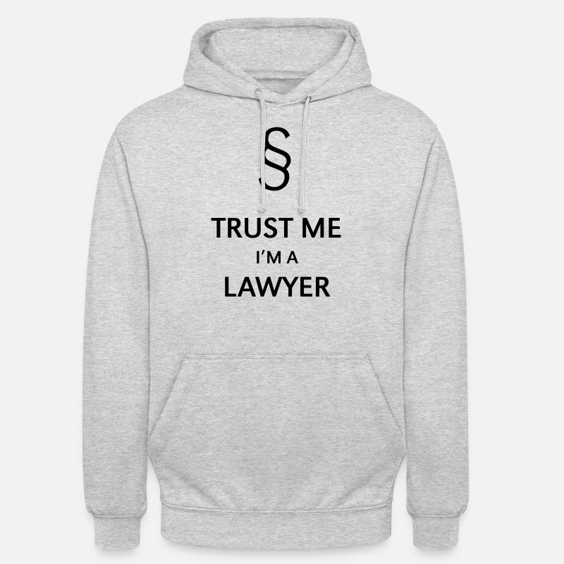 Croyez-moi, je suis avocat - Sweat-shirt à capuche unisexe - gris clair chiné
