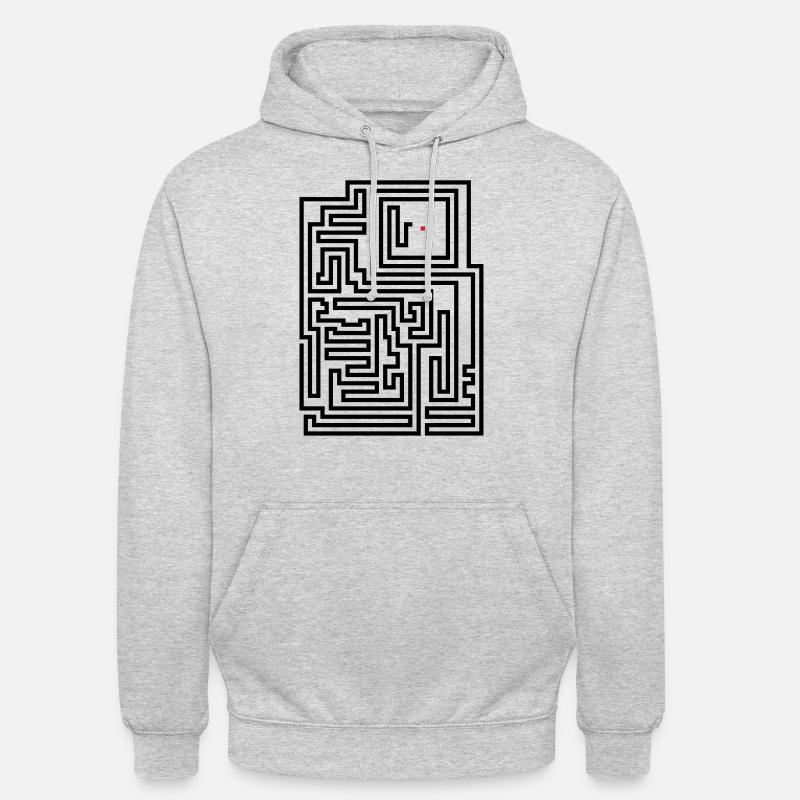 Retro Pixel Game Serpent - Sweat-shirt à capuche unisexe - gris clair chiné