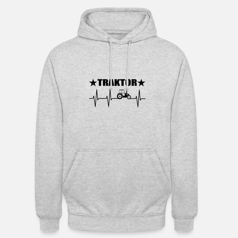 Traktor - Unisex Hoodie - Hellgrau meliert