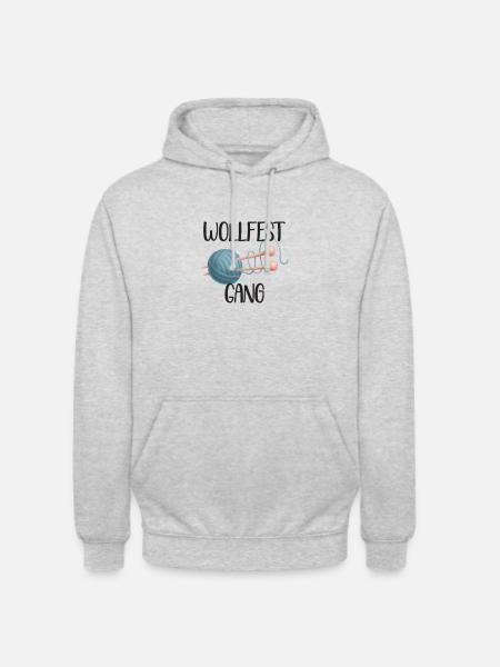 Wollfest Gang - Unisex Hoodie - Hellgrau meliert