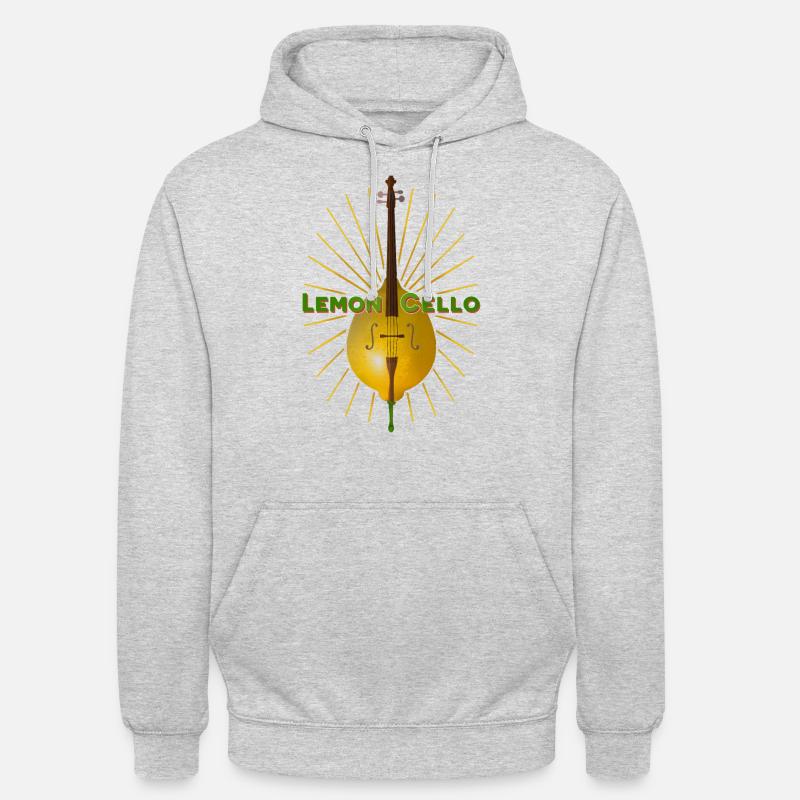 Citron Violoncelle Citroncello - Sweat-shirt à capuche unisexe - gris clair chiné