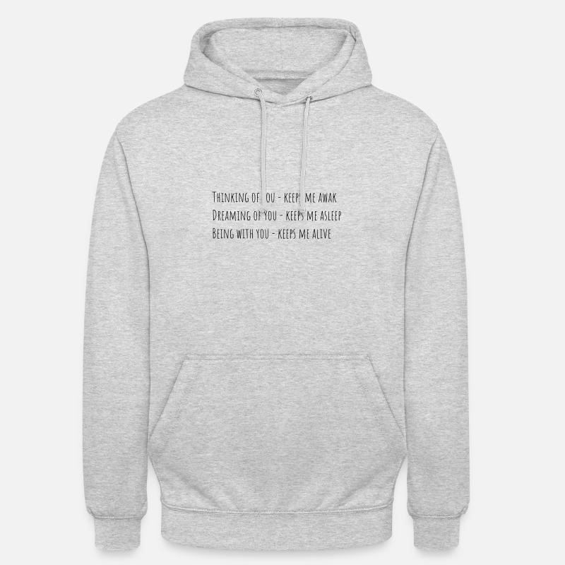 DE VOUS - Sweat-shirt à capuche unisexe - gris clair chiné