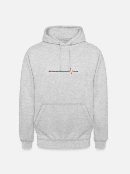 Teamplayer Feuerwehr - Unisex Hoodie - Hellgrau meliert