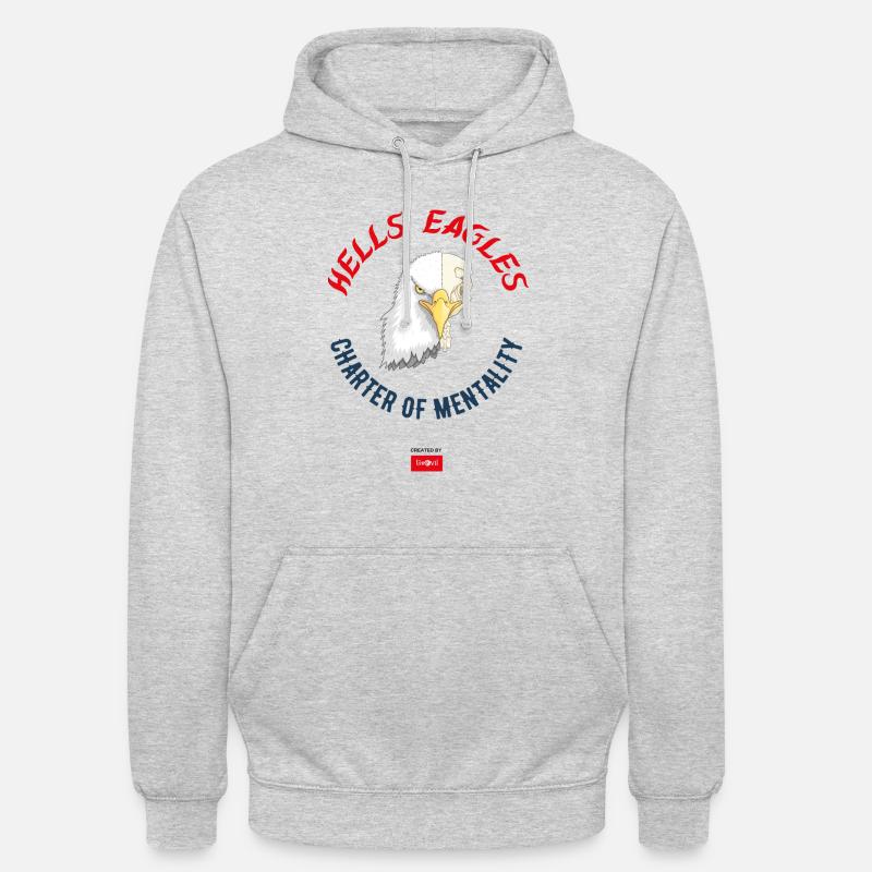 1 HELLS EAGLES CoM - Unisex Hoodie - light heather grey