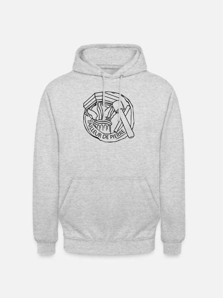 TailleurDePierre - Sweat-shirt à capuche unisexe - gris clair chiné