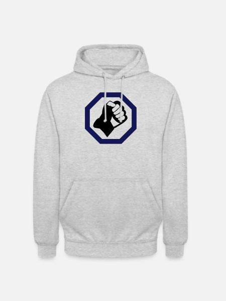 mma handschuh - Unisex Hoodie - Hellgrau meliert
