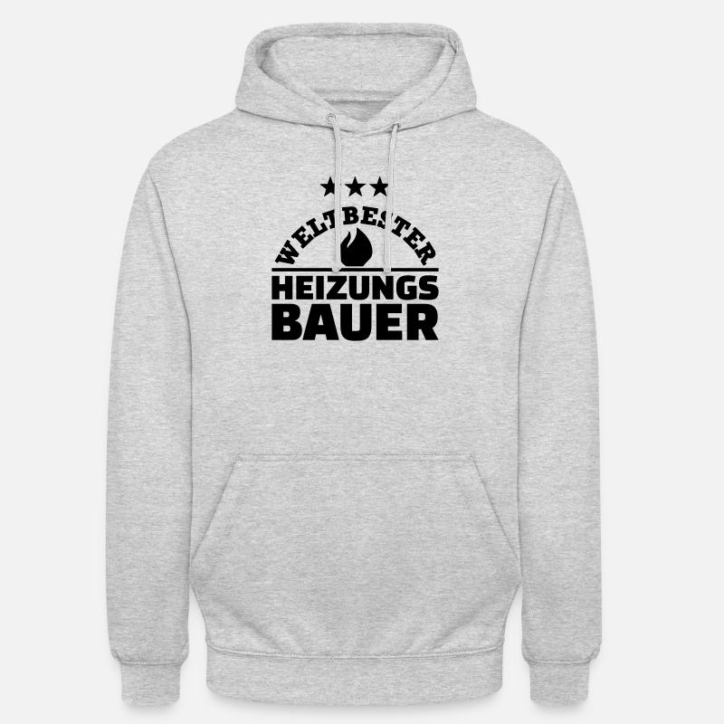 Heizungsbauer - Unisex Hoodie - Hellgrau meliert