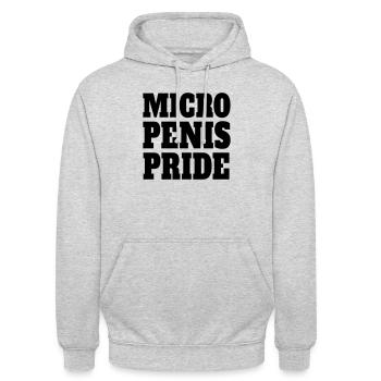 Micro Penis Pride - Unisex Hoodie - Hellgrau meliert - Vorne - Alina (178cm) & Michal (187cm)