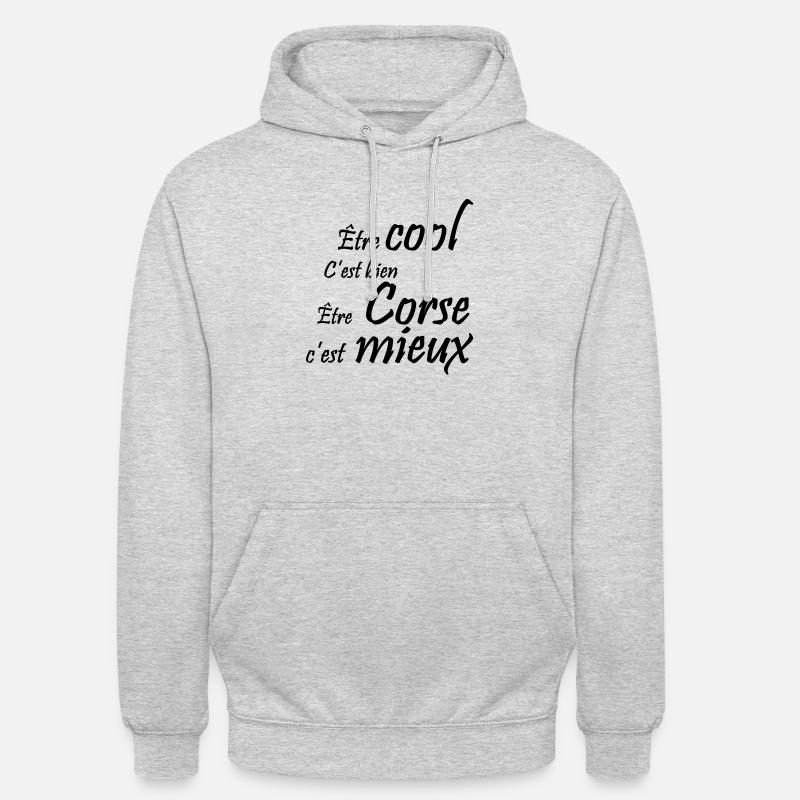 Etre Corse - Sweat-shirt à capuche unisexe - gris clair chiné