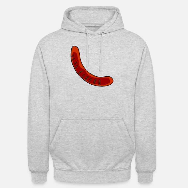 Wurst oder Bratwurst - Unisex Hoodie - Hellgrau meliert