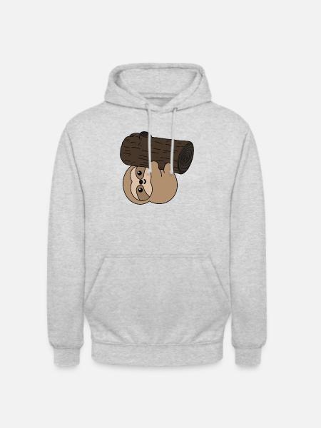 Faultier - Unisex Hoodie - Hellgrau meliert