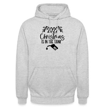 Noël est dans le réservoir - Sweat-shirt à capuche unisexe - gris clair chiné - Devant - Alina (178cm) & Michal (187cm)