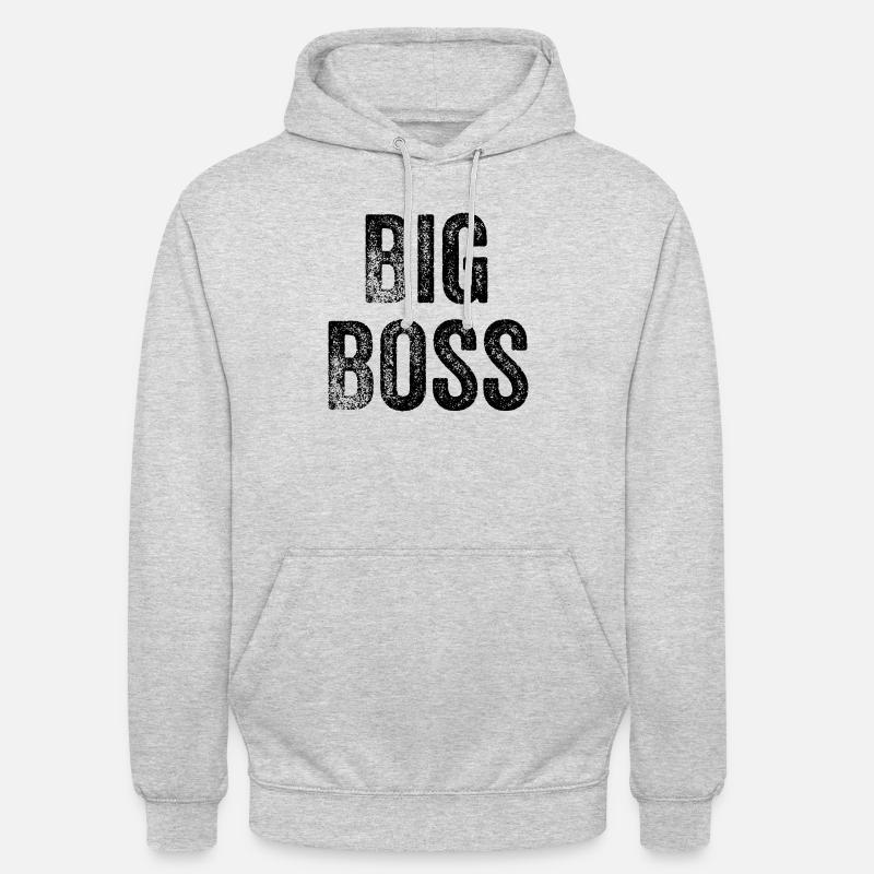 drôle de manager de patron - Sweat-shirt à capuche unisexe - gris clair chiné