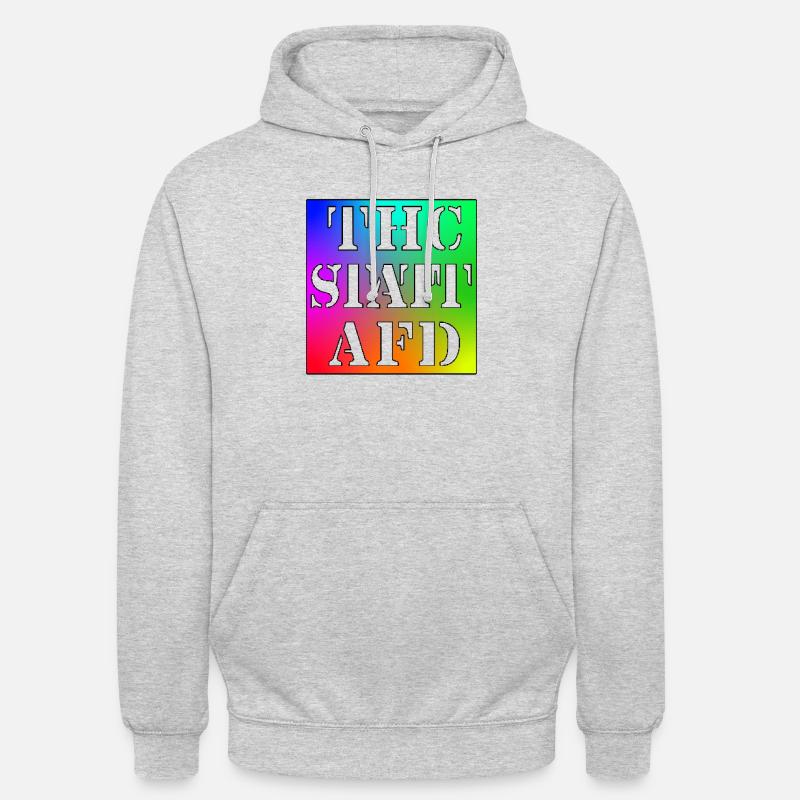 THC STATT AFD - Unisex Hoodie - Hellgrau meliert