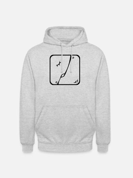 6 Kin Maya BLK Hug - Unisex Hoodie - light heather grey