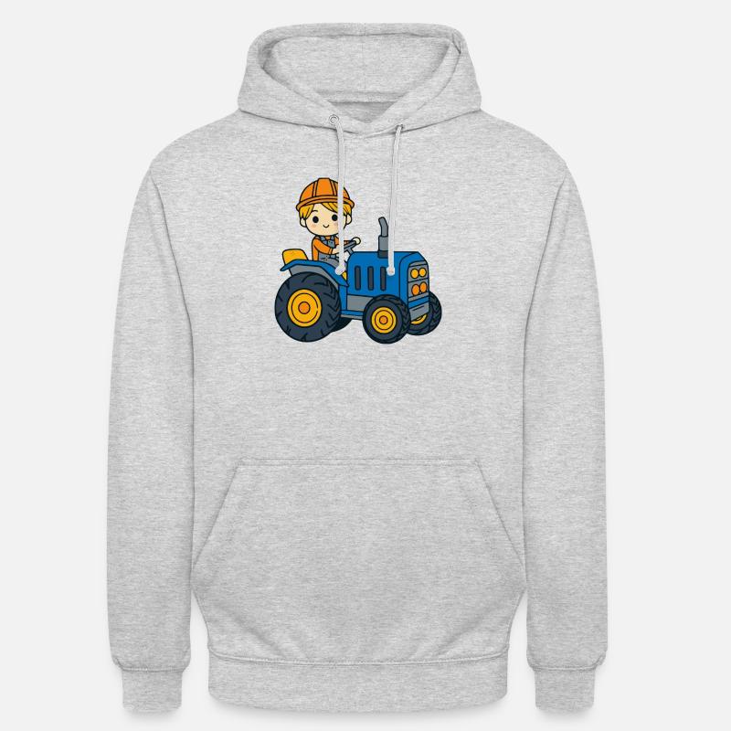 Traktor Junge Kinder - Unisex Hoodie - Hellgrau meliert