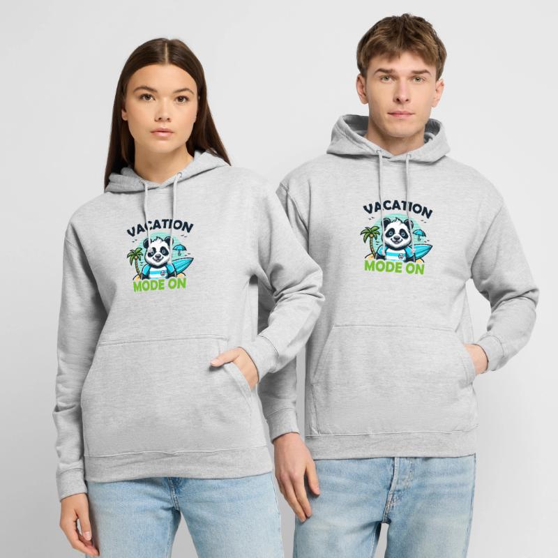 Mode vacances Panda activé Sweat-shirt à capuche unisexe