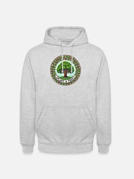 Planter un arbre - Sweat-shirt à capuche unisexe - gris clair chiné