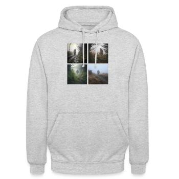 Bigfoot in Ireland - Unisex Hoodie - light heather grey - Front - Alina (178cm) & Michal (187cm)