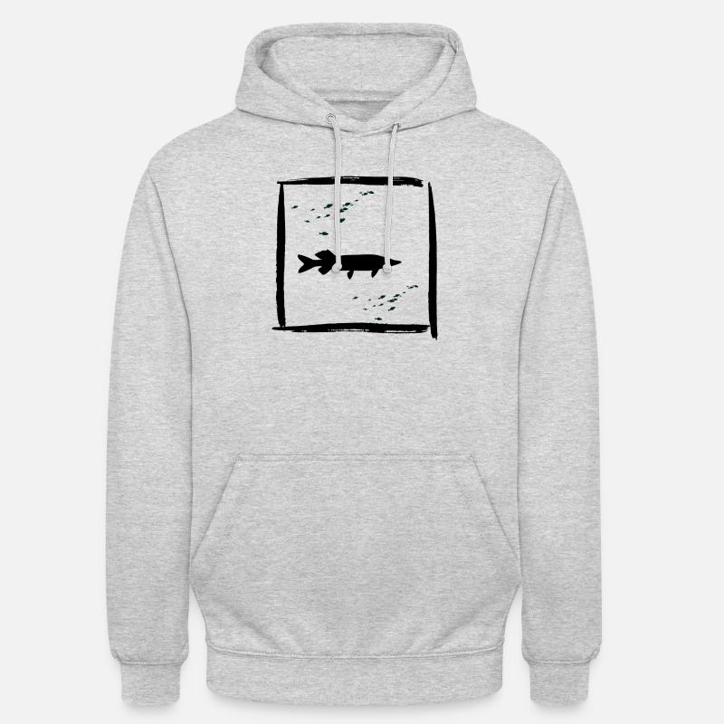 Hecht - Unisex Hoodie - Hellgrau meliert