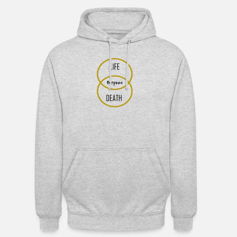 Burpee Burpees Squat Push Up Gift Exercice - Sweat-shirt à capuche unisexe - gris clair chiné