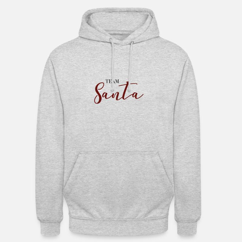 Idée Cadeau Team Santa - Sweat-shirt à capuche unisexe - gris clair chiné