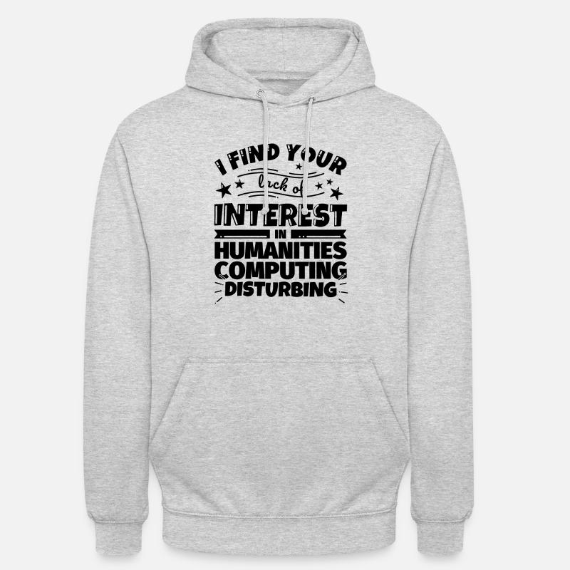 Geisteswissenschaften Computing lustiges Geschenk - Unisex Hoodie - Hellgrau meliert