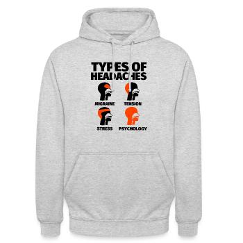 Psychology student humor gift psychologist - Unisex Hoodie - light heather grey - Front - Alina (178cm) & Michal (187cm)