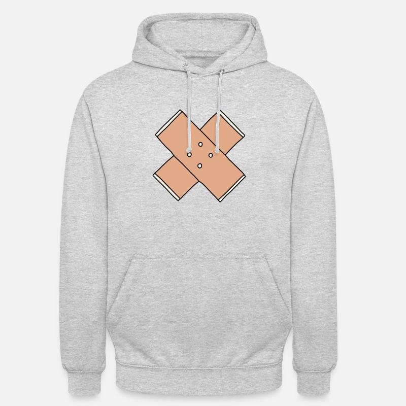 Pflaster - Unisex Hoodie - Hellgrau meliert