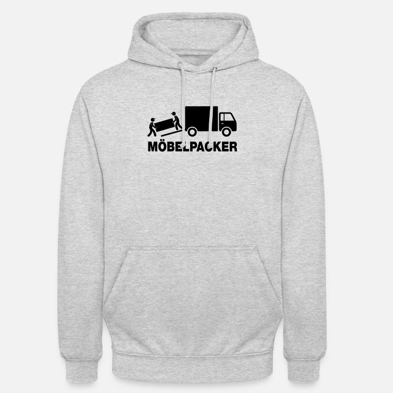 Möbelpacker_v1 - Unisex Hoodie - Hellgrau meliert