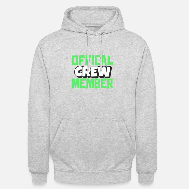 Conception officielle des membres d'équipage - Sweat-shirt à capuche unisexe - gris clair chiné