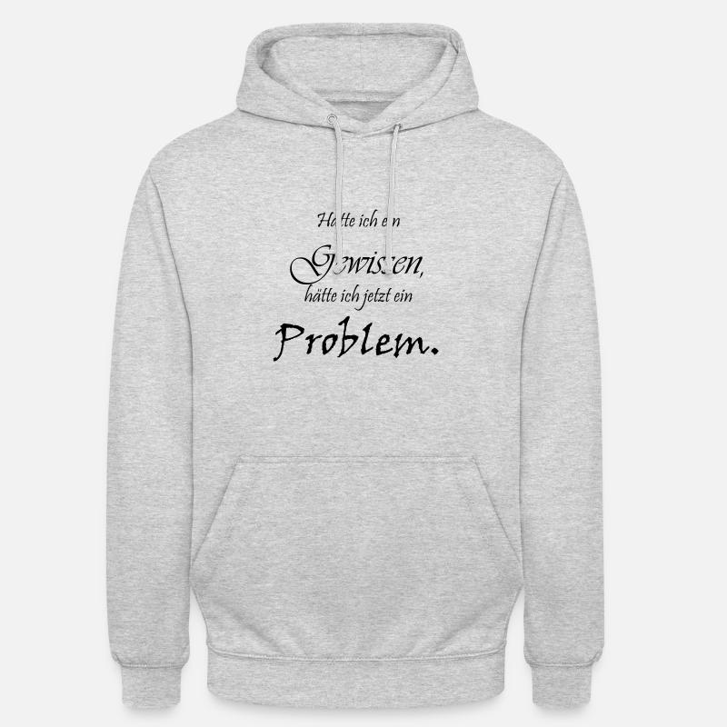 Gewissen Problem - Unisex Hoodie - Hellgrau meliert