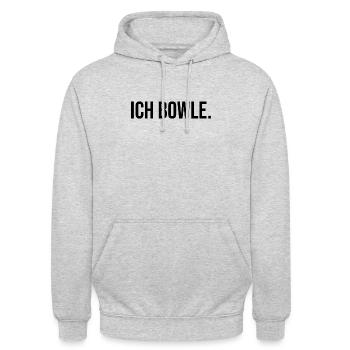 Je frappe - Sweat-shirt à capuche unisexe - gris clair chiné - Devant - Alina (178cm) & Michal (187cm)