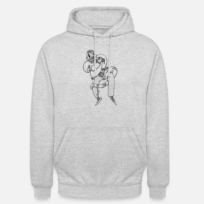SOMETHING IN MY HEAD - Sweat-shirt à capuche unisexe - gris clair chiné