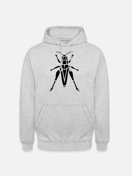 Insect - grasshopper - Unisex Hoodie - light heather grey