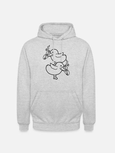 2 amis Weed Chicks - Sweat-shirt à capuche unisexe - gris clair chiné