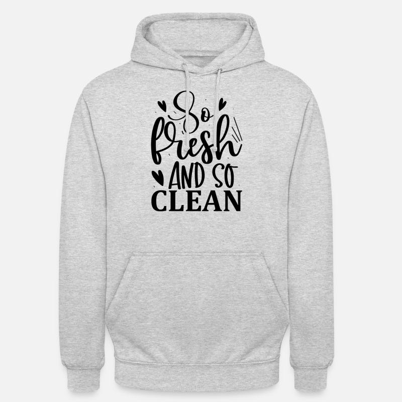 Si frais et si propre - Sweat-shirt à capuche unisexe - gris clair chiné